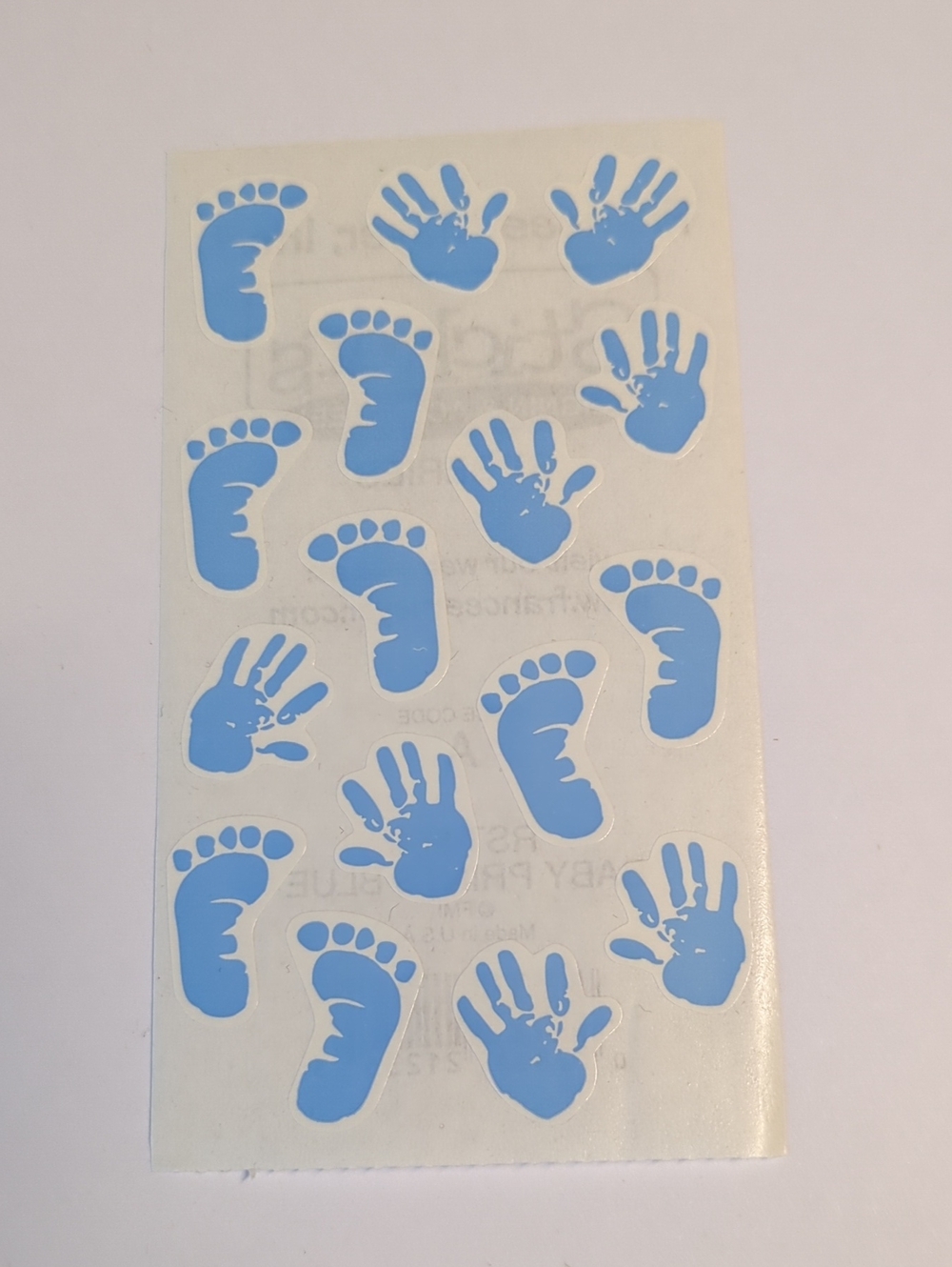 ☀️Francis Meyer Baby Prints Blue Footprint & Handprint Stickers